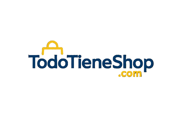 Criar logo com nome da loja nas cores azul e amarelo todotieneshop.com