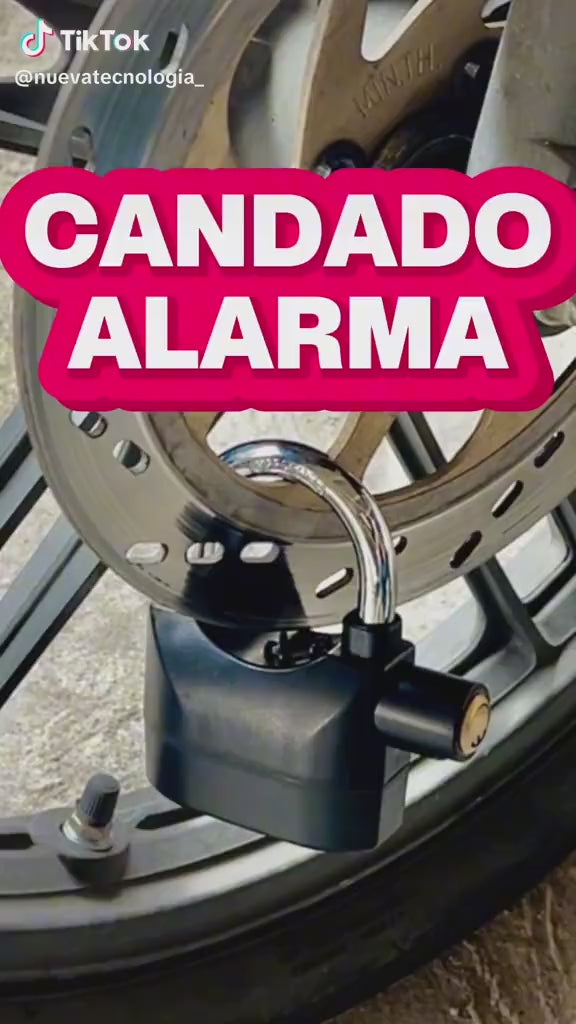 Candado de seguridad con alarma motos