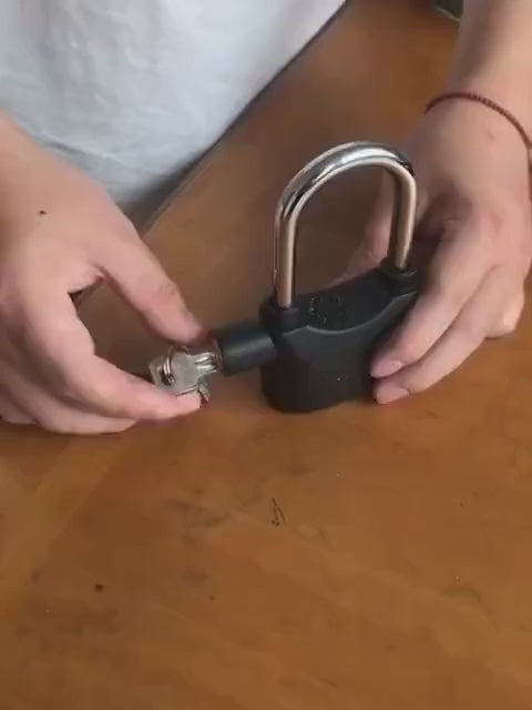 Candado de seguridad con alarma motos