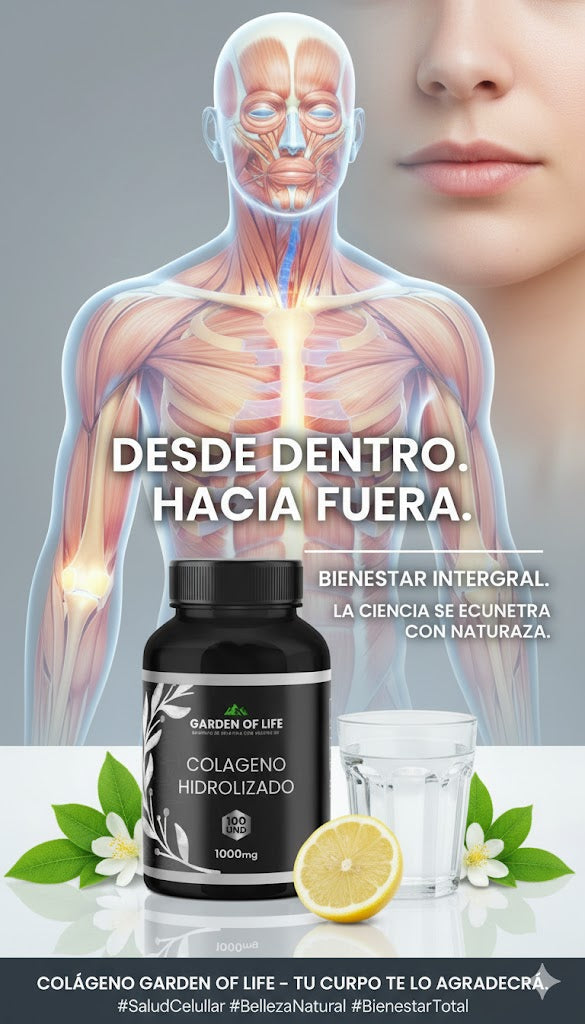COLAGENO HIDROLIZADO GARDEN OF LIFE  - 100 Cápsulas de 1000mg