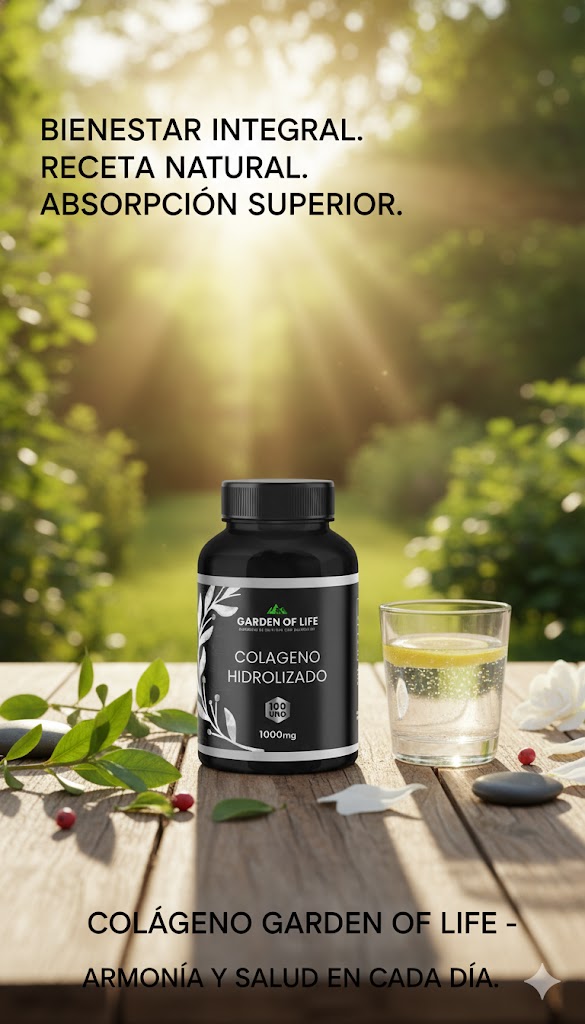 COLAGENO HIDROLIZADO GARDEN OF LIFE  - 100 Cápsulas de 1000mg