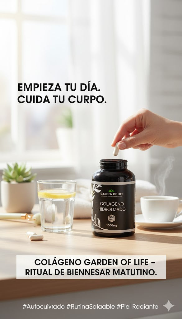 COLAGENO HIDROLIZADO GARDEN OF LIFE  - 100 Cápsulas de 1000mg
